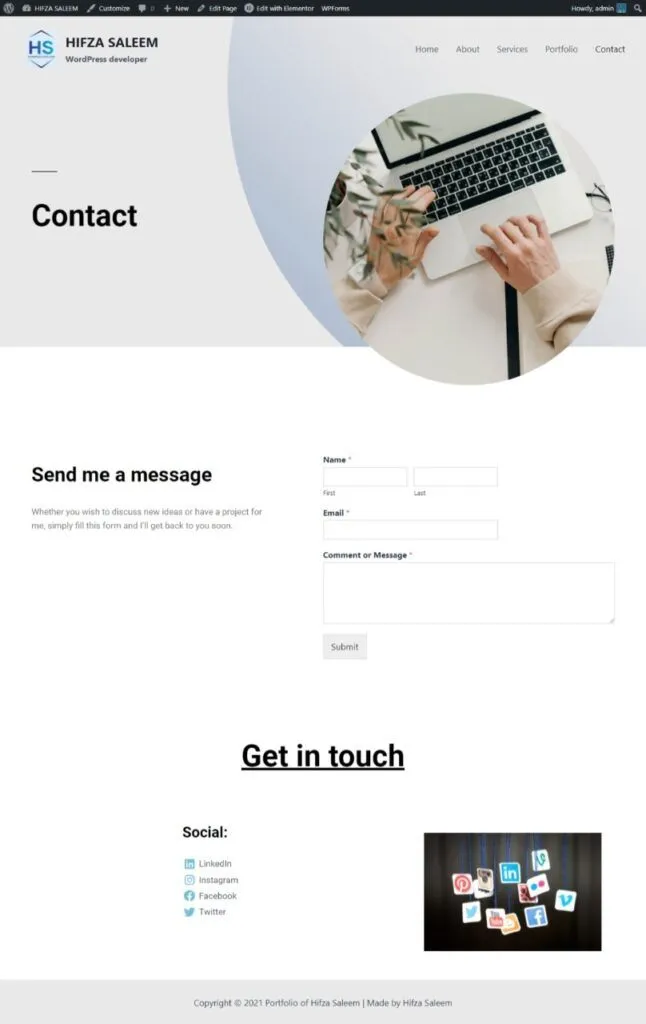 Responsive business website developed in WordPress