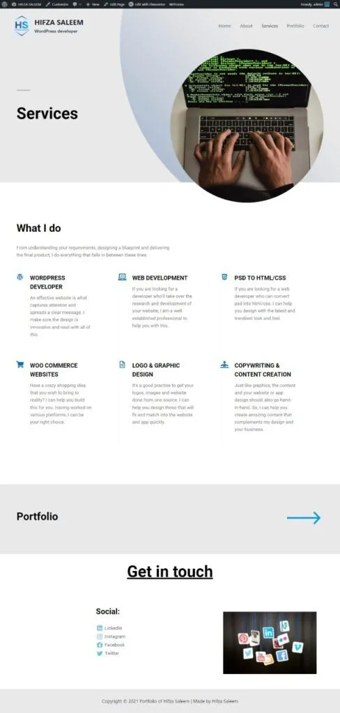 Responsive business website developed in WordPress