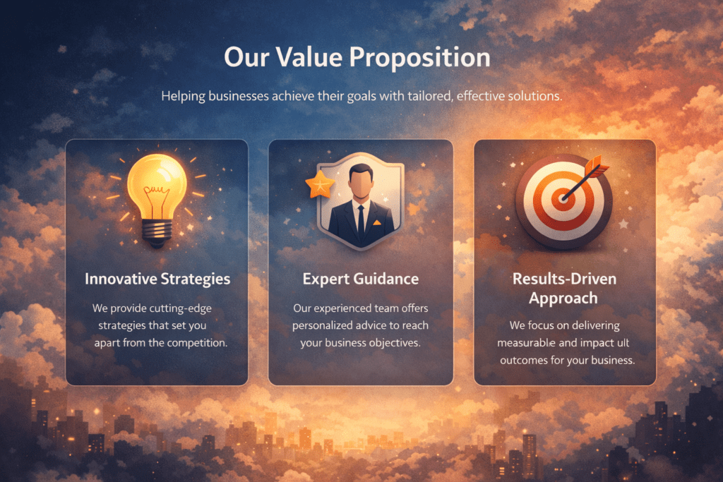 Value proposition section